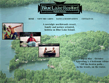 Tablet Screenshot of bluelakeresortwisconsin.com